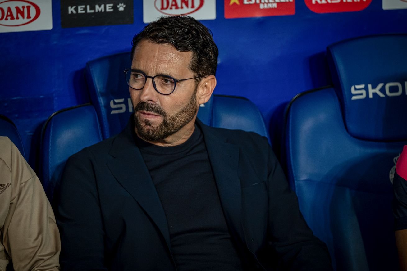 Head coach Jose Bordalas (Getafe CF) seen during a La Liga...